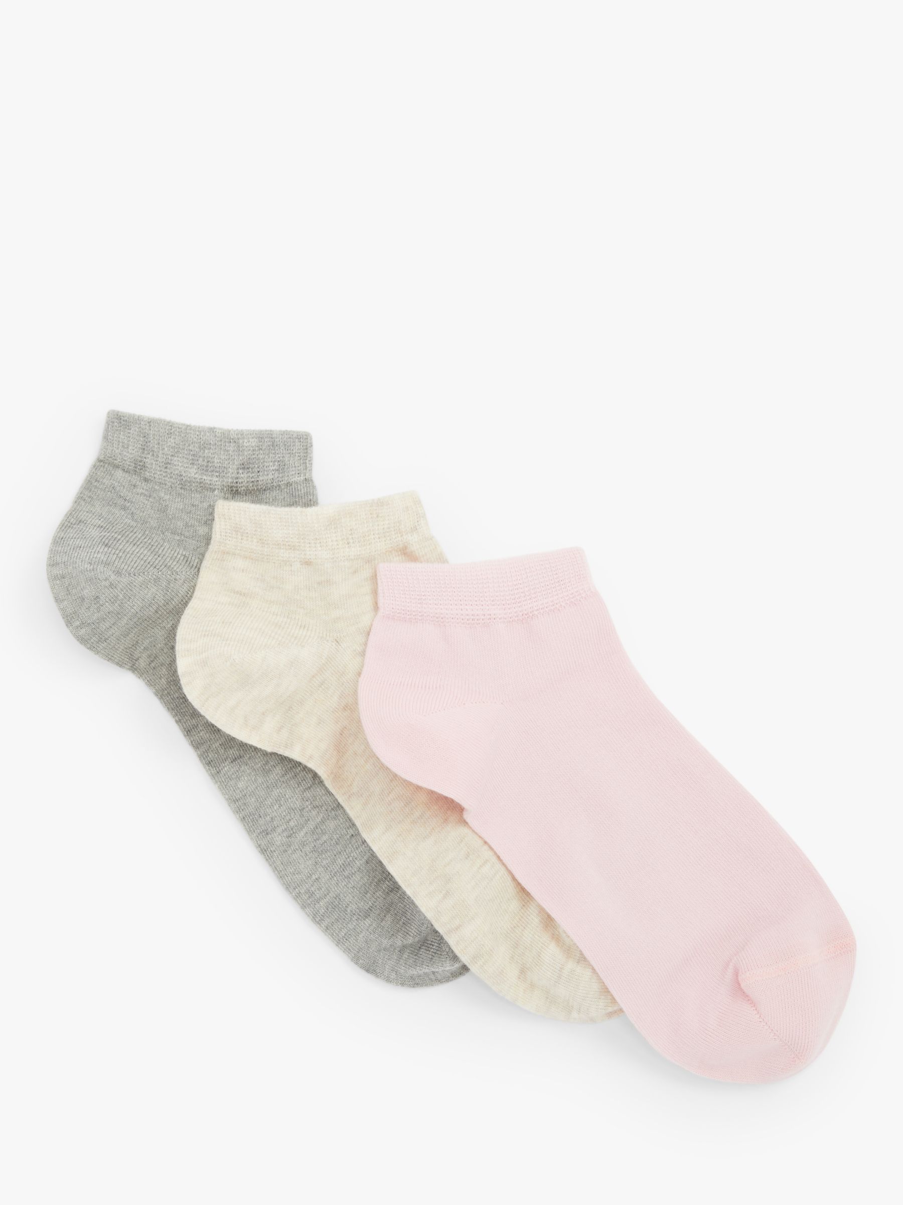 John Lewis & Partners Women's Organic Cotton Rich Trainer Socks, Pack ...