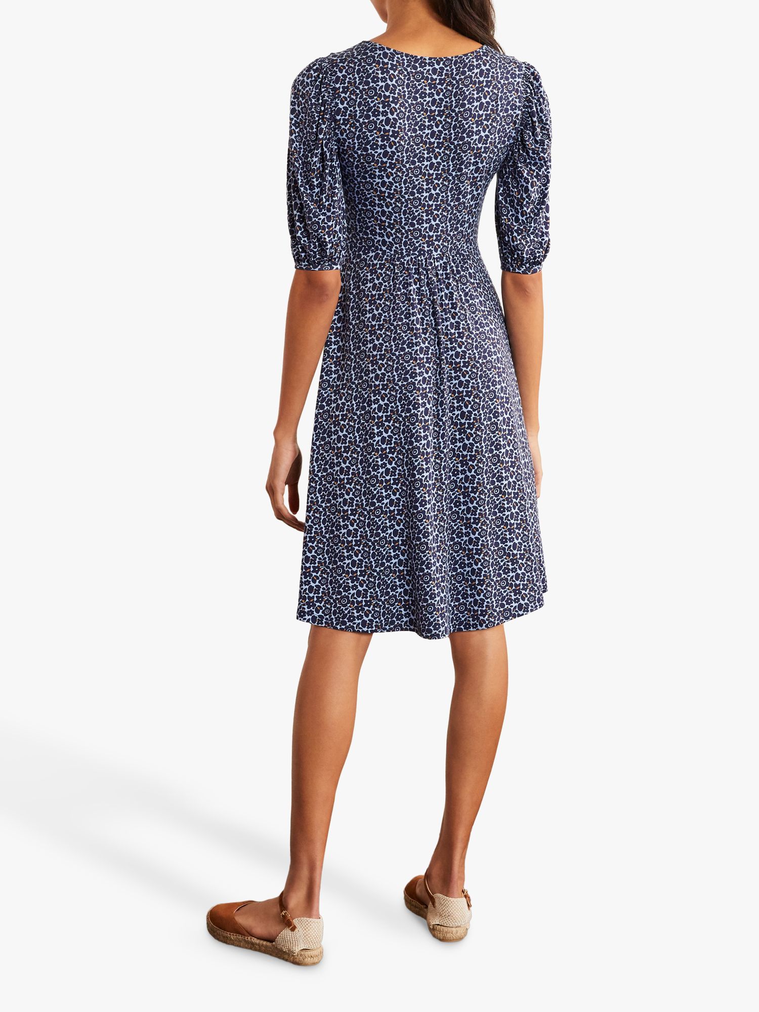 Boden Lily Puff Sleeve Dress, Frosted Blue