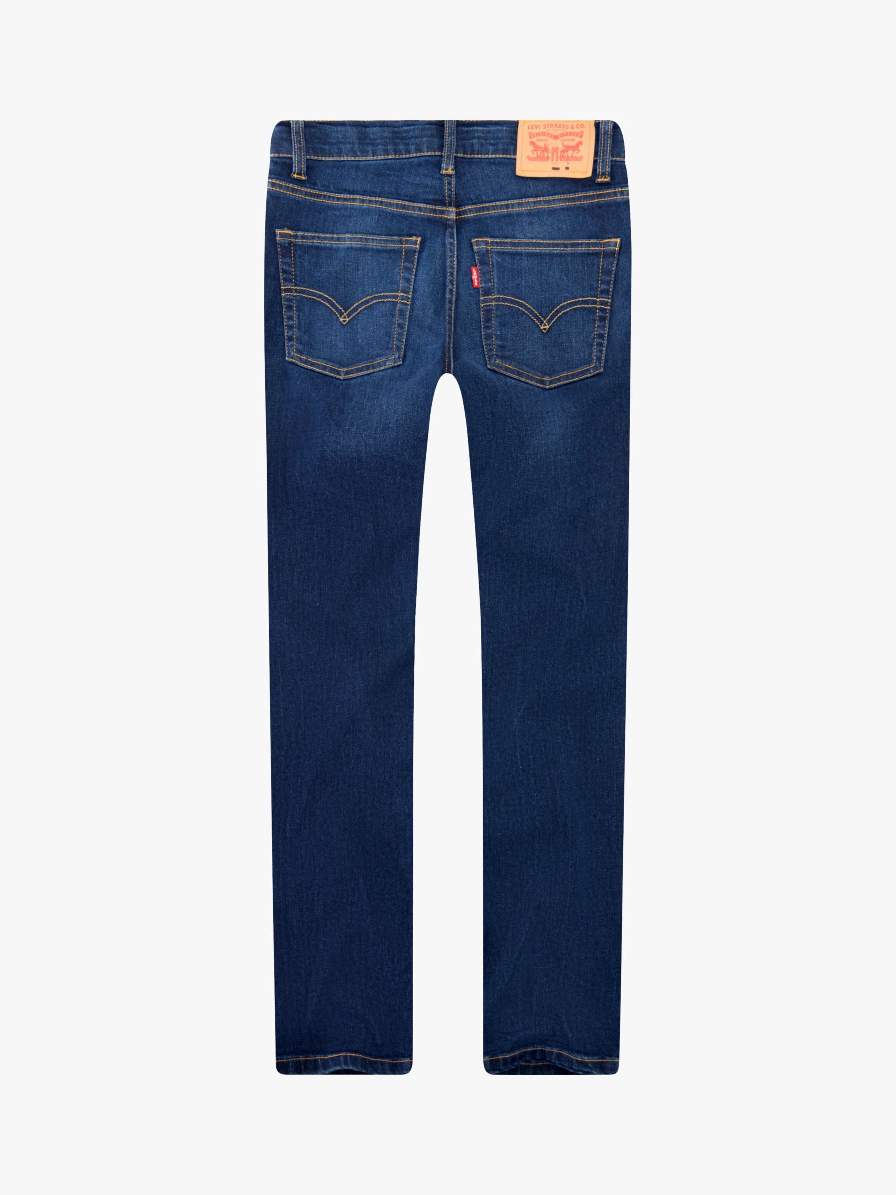 Levi's Boys' 510 Skinny Fit Jeans, Dark Blue at John Lewis & Partners