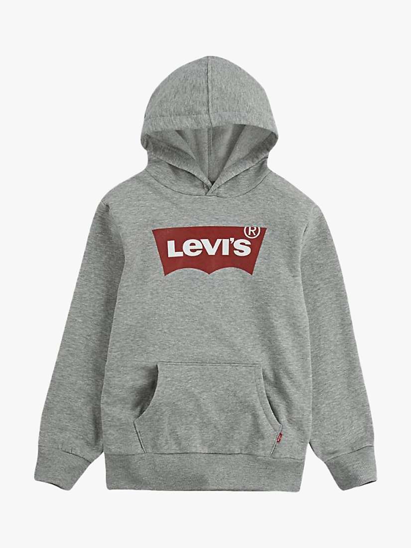 Buy Levi's Boys' Bat Logo Hoodie, Light Grey Online at johnlewis.com