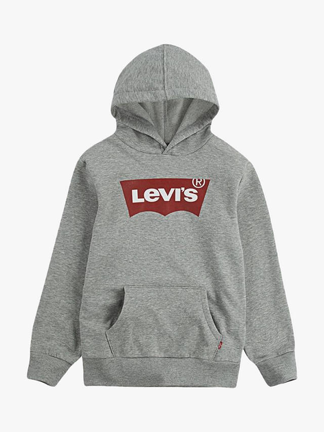 Levi's Boys' Bat Logo Hoodie, Light Grey