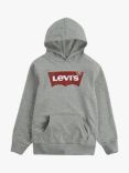 Levi's Boys' Bat Logo Hoodie, Light Grey