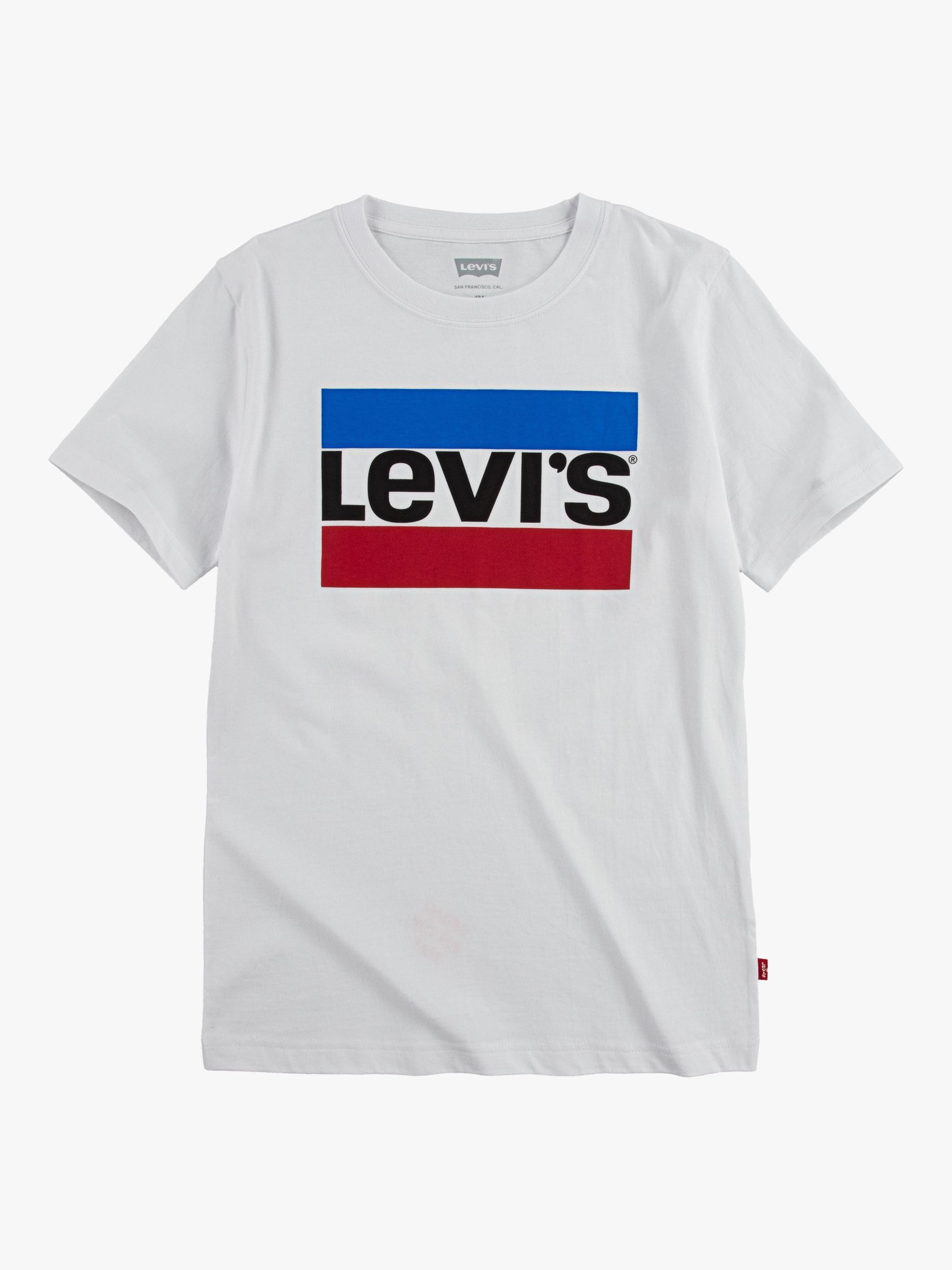 Levi's Kids' Logo T-Shirt, White at John Lewis & Partners