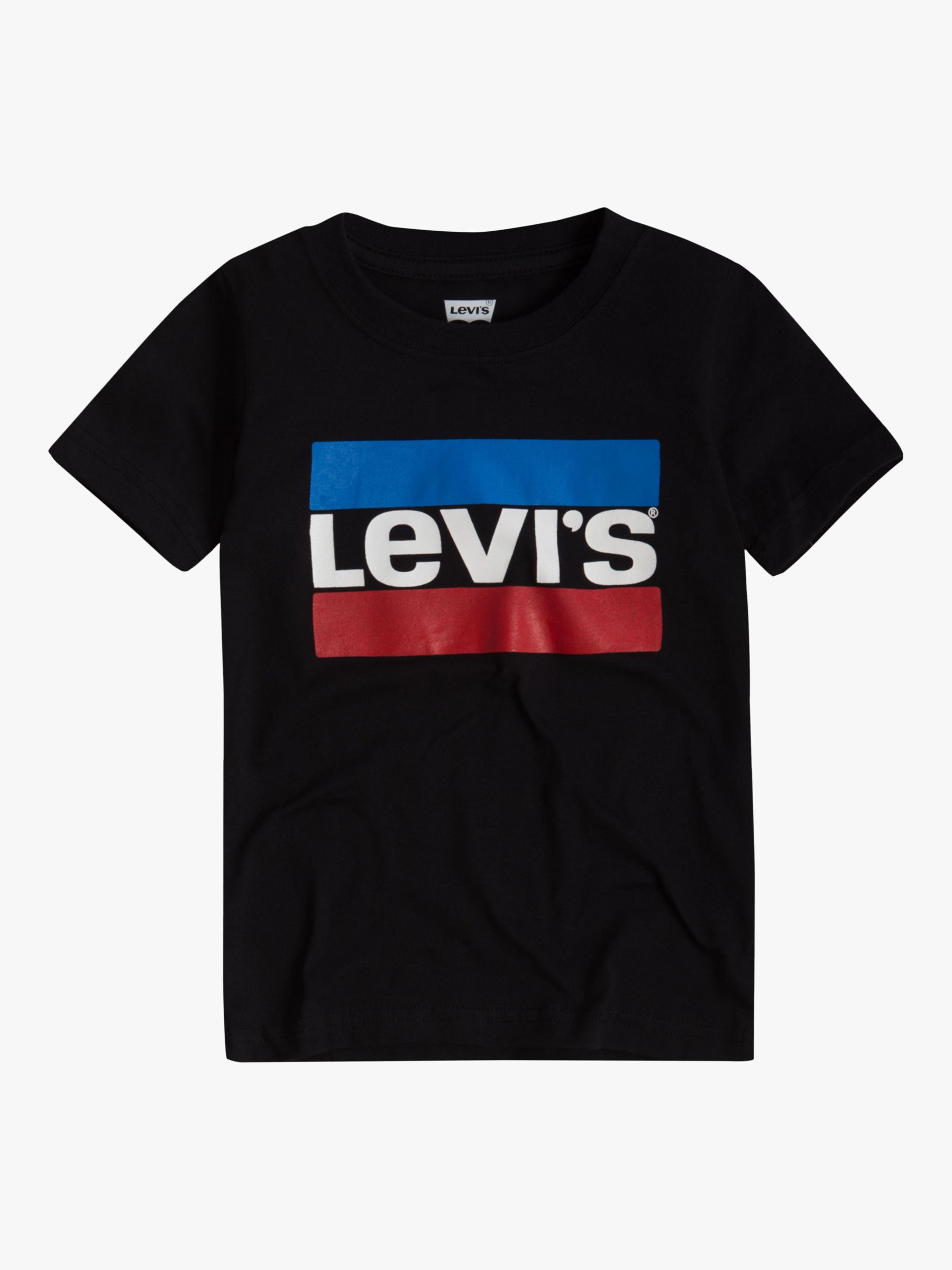 Levi's Kids' Logo T-Shirt, Black at John Lewis & Partners