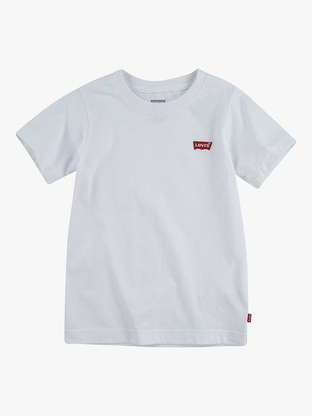 Levi's Kids' Batwing Embroidered Logo Short Sleeve T-Shirt, White