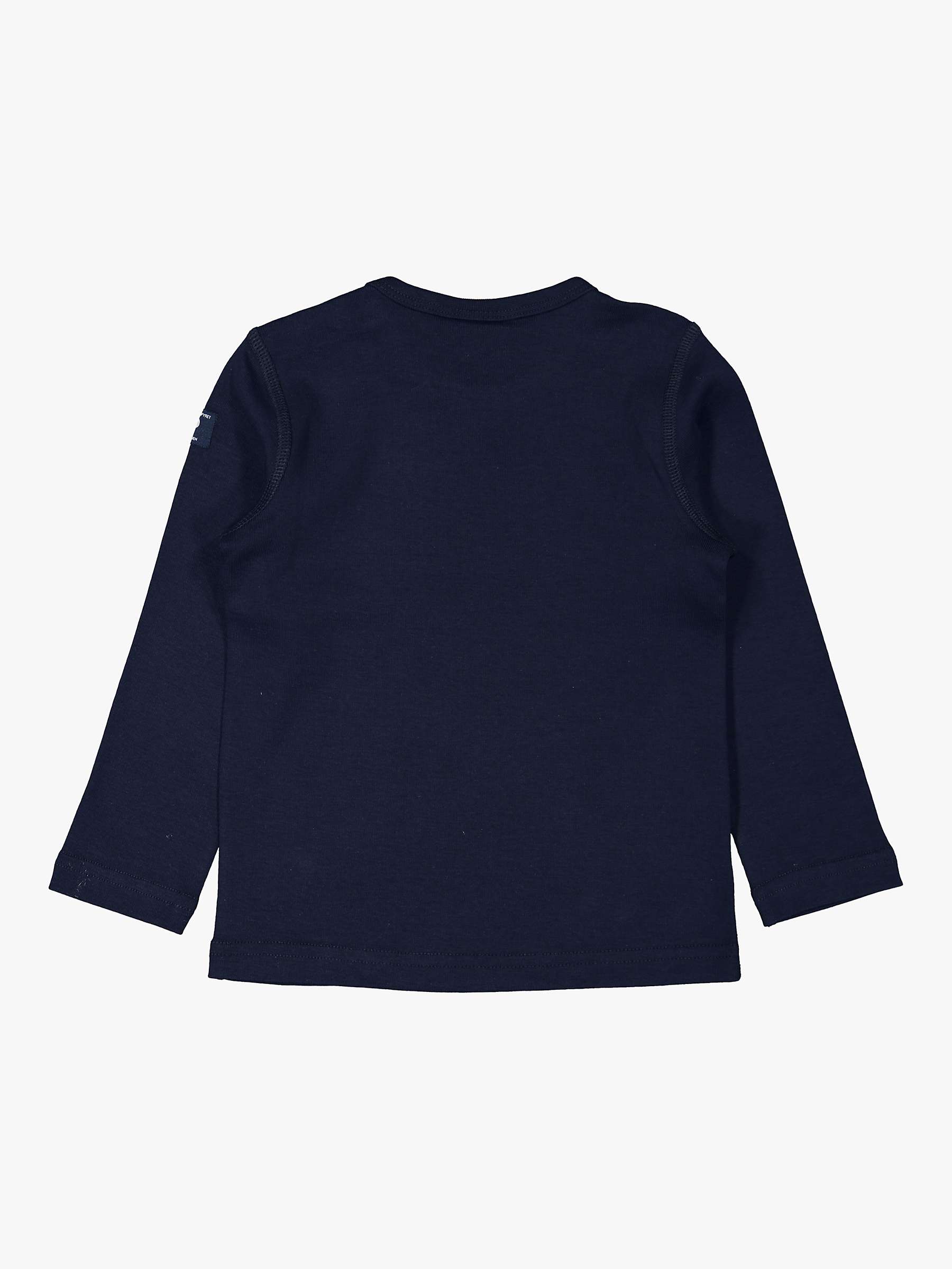 Polarn O. Pyret Baby GOTS Organic Cotton Long Sleeve T-Shirt, Blue at ...