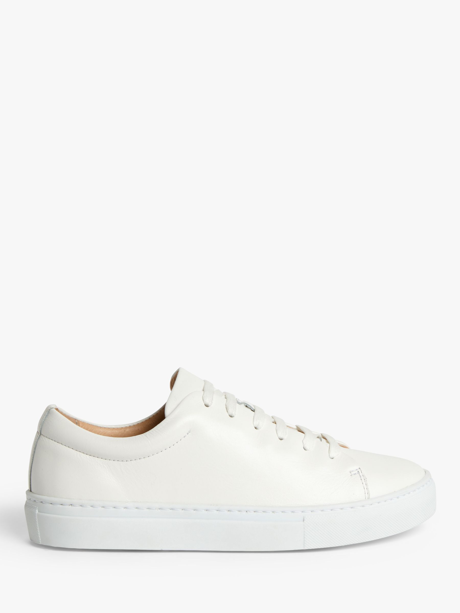 John Lewis Flora Lace Up Trainers, Off White at John Lewis & Partners