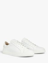 John Lewis Fiona Scalloped Detail Leather Trainers, White