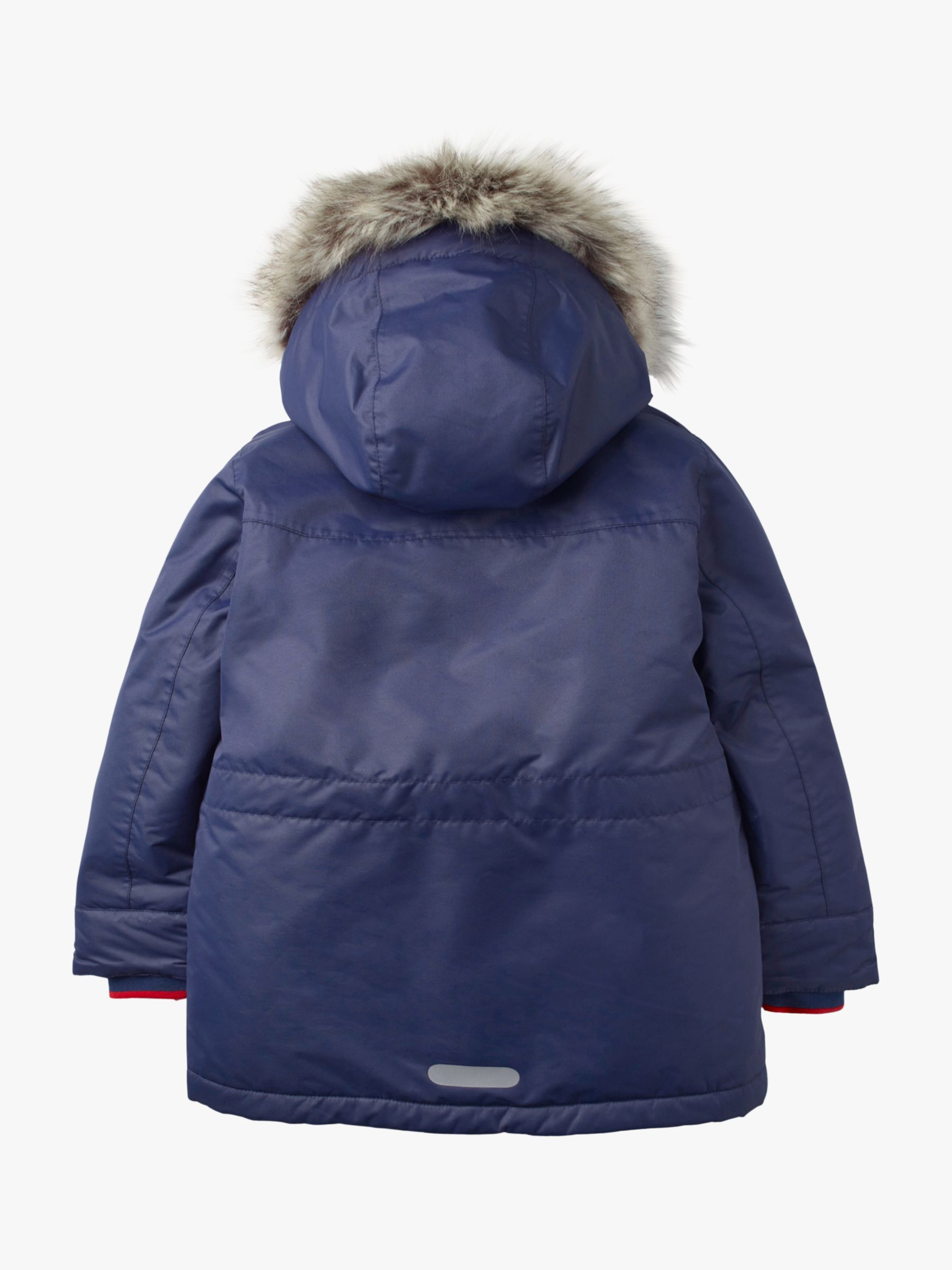 Mini Boden Boys' Cosy Waterproof Parka, College Navy at John Lewis ...