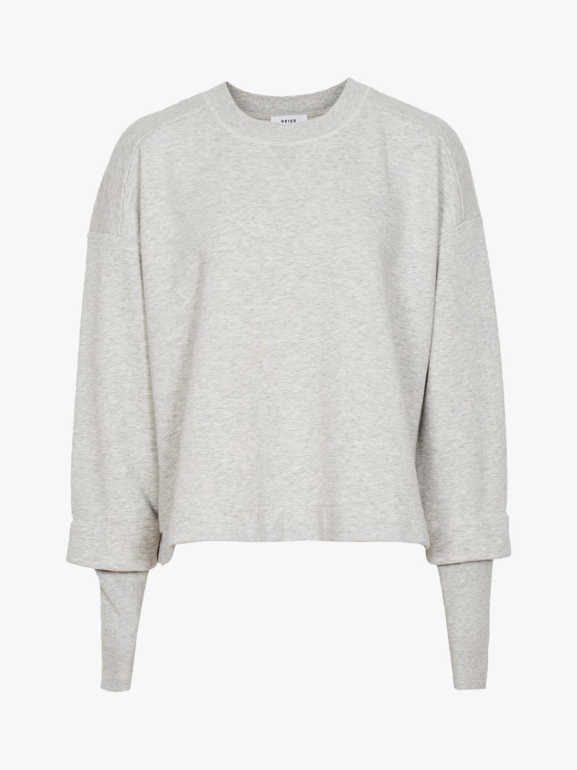 Reiss Abela Layered Sweatshirt, Grey, S