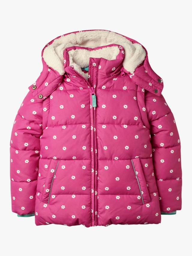 Mini Boden Kids' Cosy 2-in-1 Daisy Print Padded Jacket, Tickled