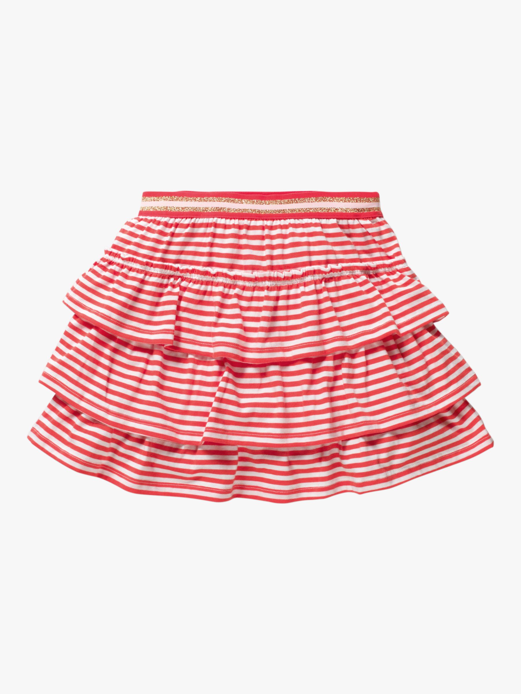 Mini Boden Girls' Jersey Stripe Ruffle Skort at John Lewis & Partners