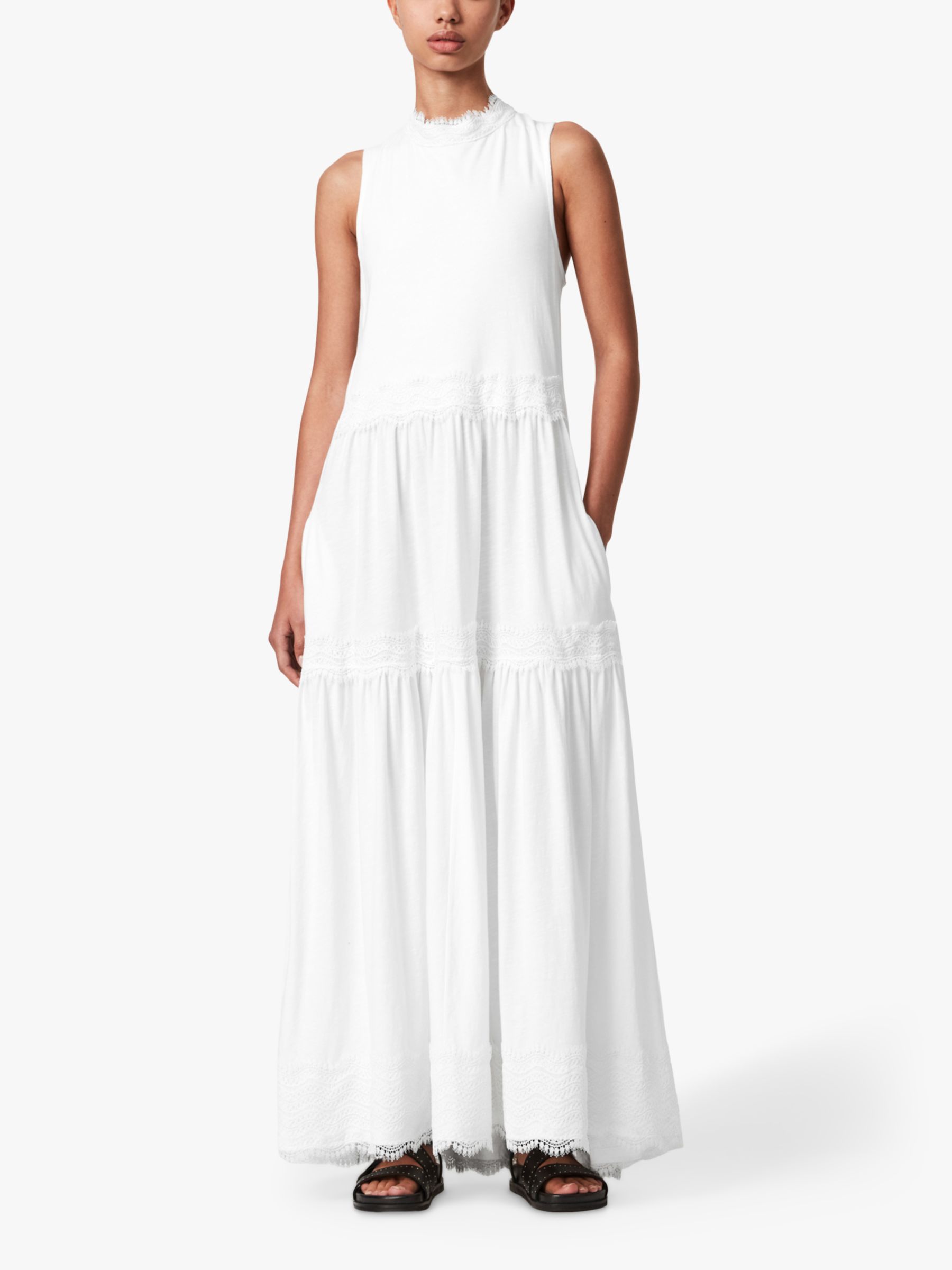 AllSaints Tier Maxi Dress, White