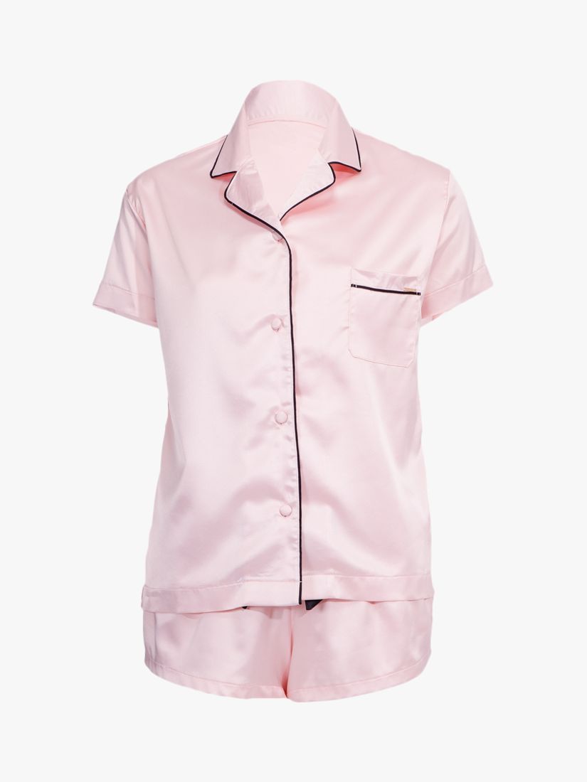 Bluebella Abigail Shirt and Shorts Pyjama Set, Pink at John Lewis ...
