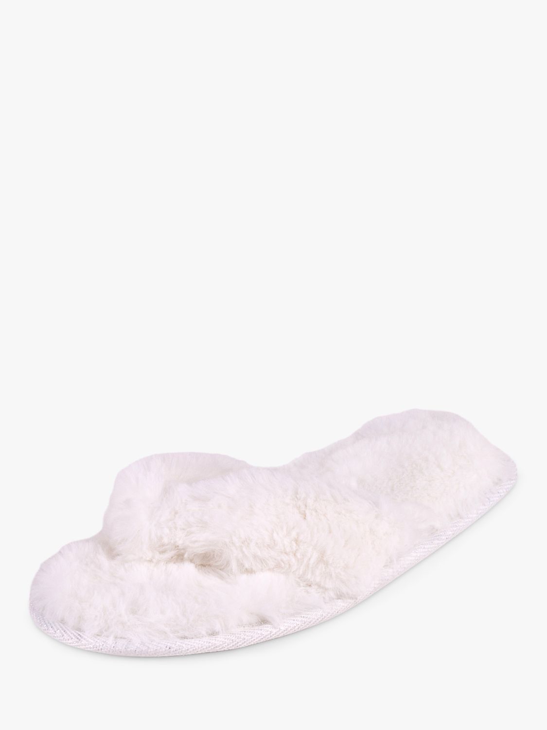 toe post fluffy slippers