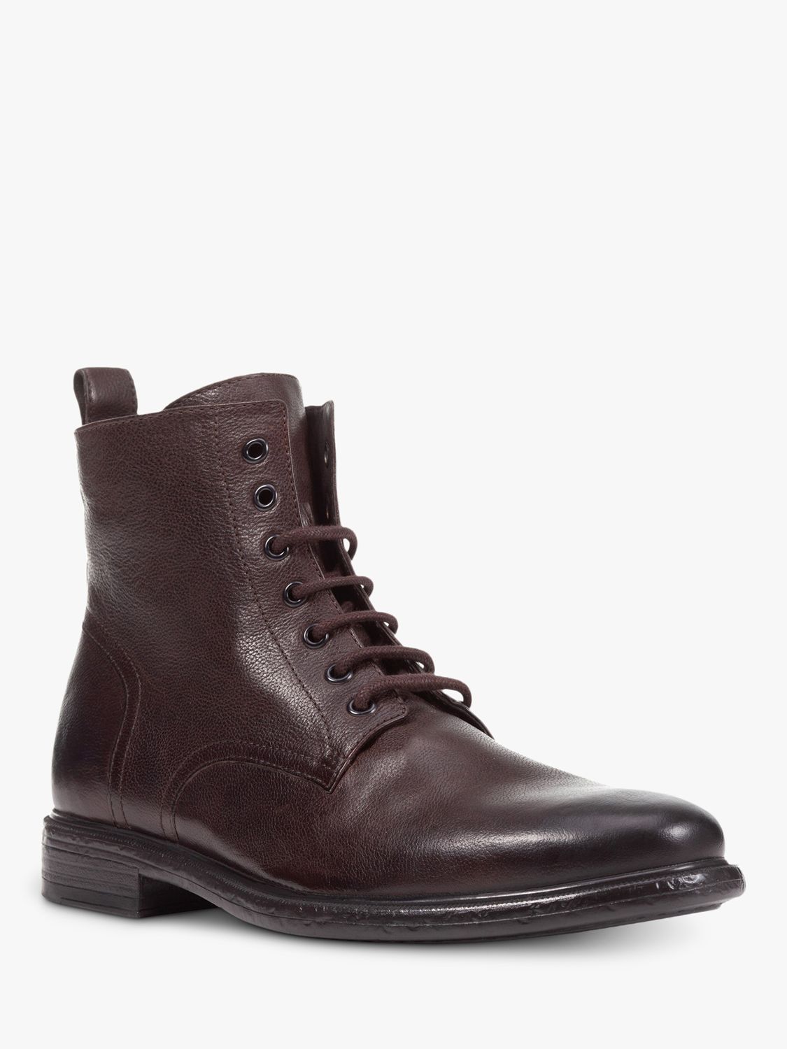 Geox Terence D Leather Lace Up Boots, Coffee