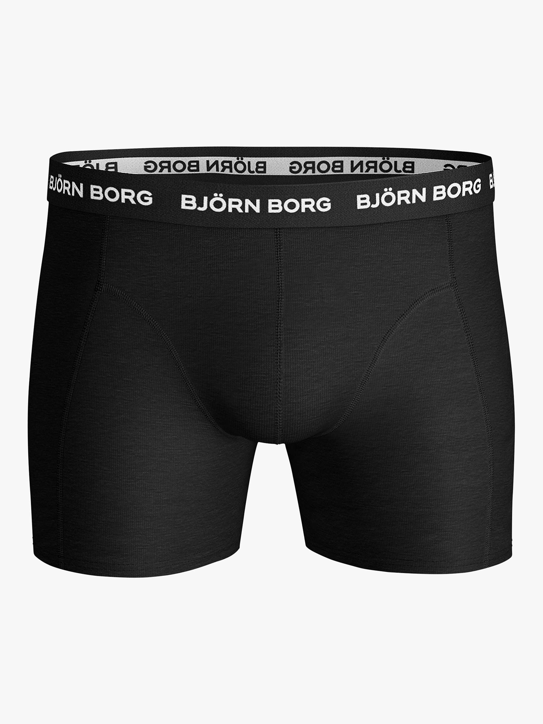 Buy Björn Borg Solid Trunks, Pack of 5, Black Online at johnlewis.com
