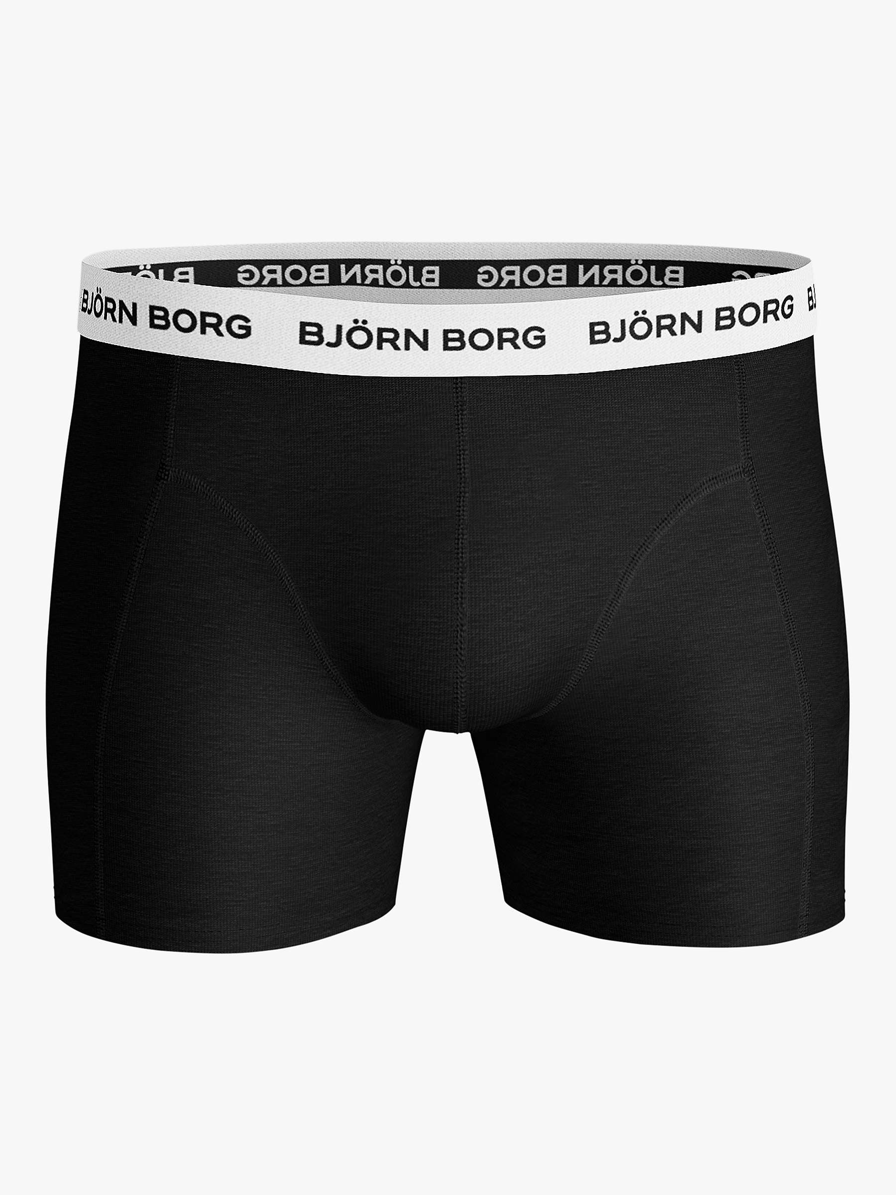 Buy Björn Borg Solid Trunks, Pack of 5, Black Online at johnlewis.com