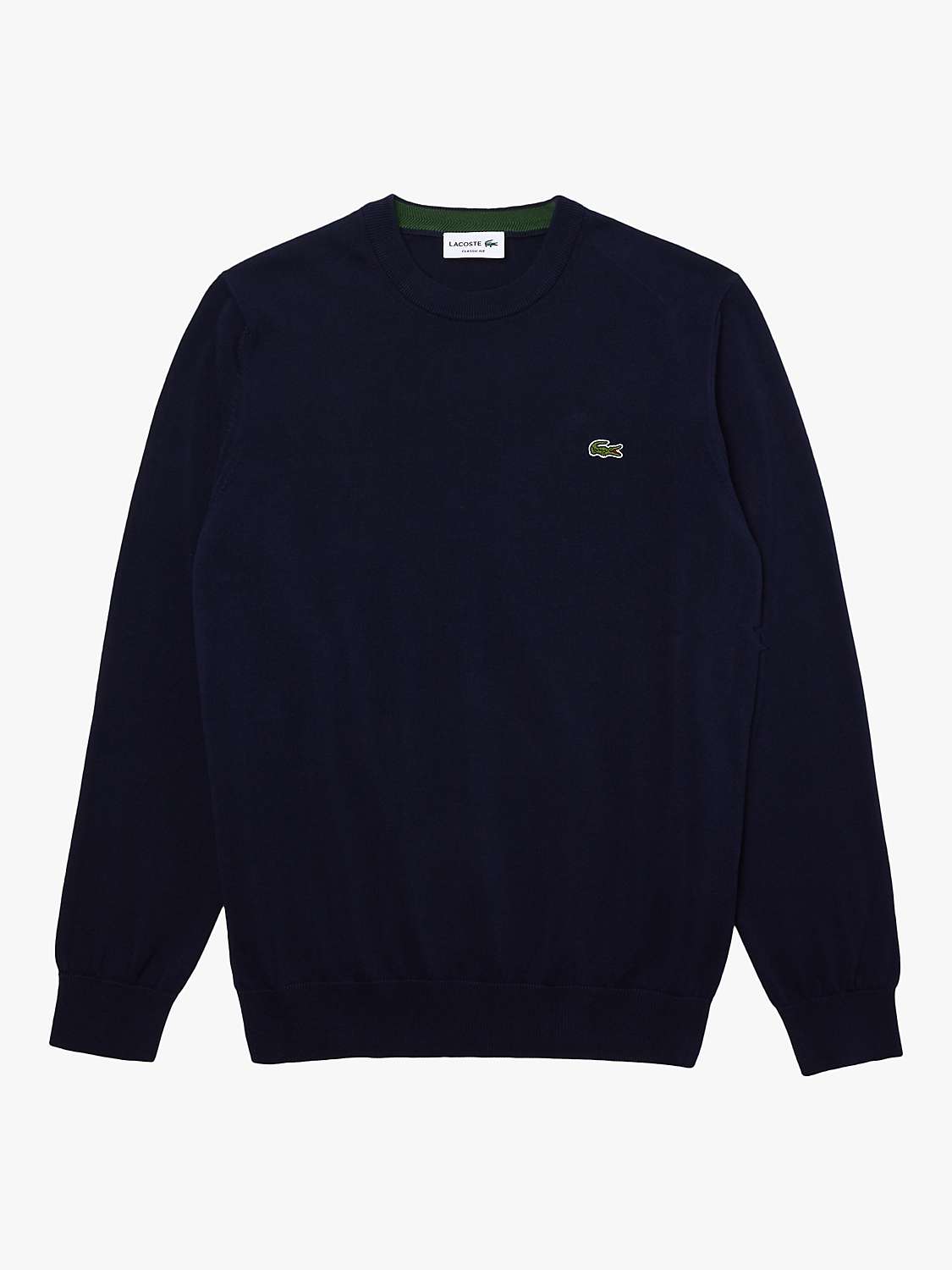 Lacoste Classic Cotton Sweatshirt, Navy at John Lewis & Partners
