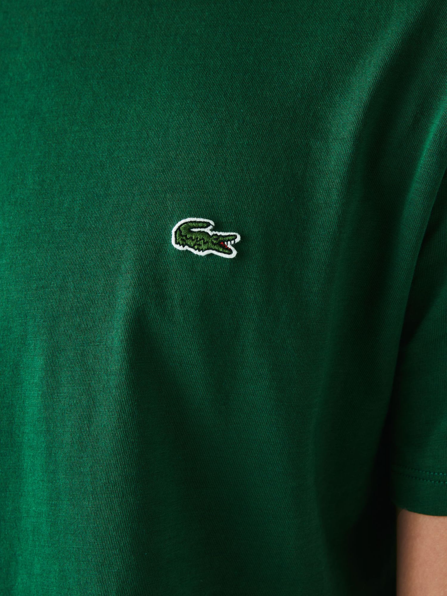 Lacoste Cotton Neck T-Shirt, Green John Lewis & Partners