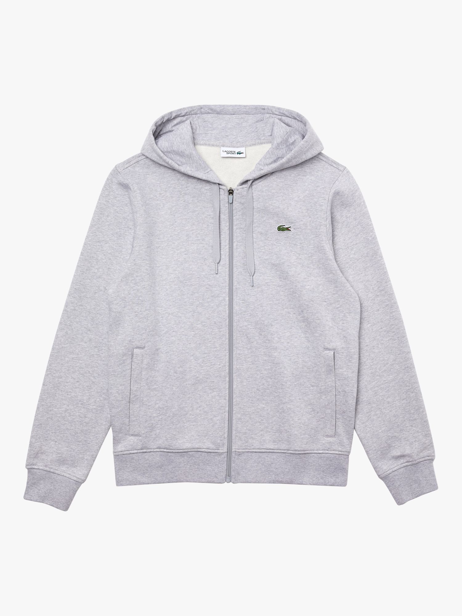 lacoste zip hoodie grey