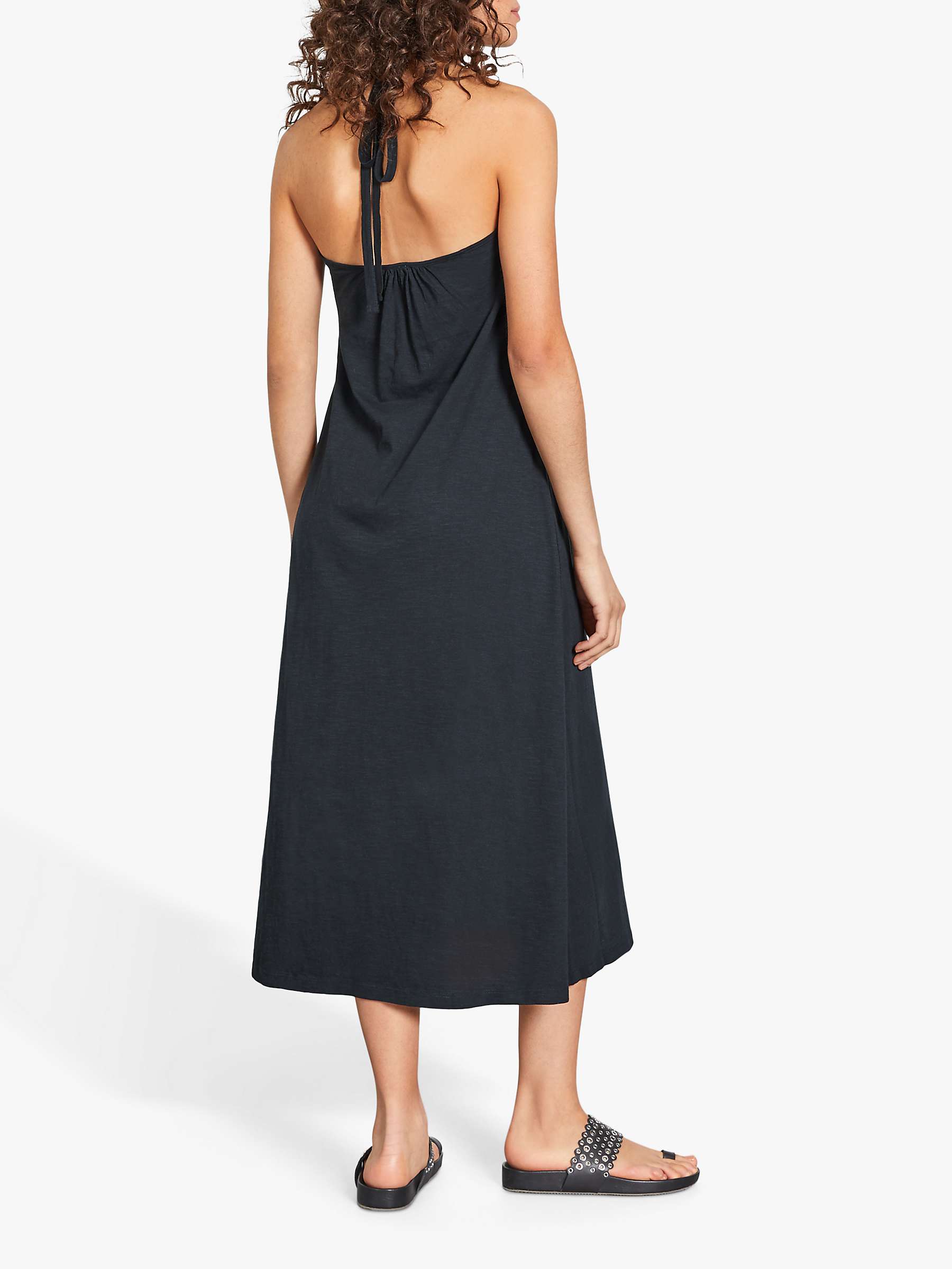 Buy hush Jersey Cotton Midi Dress, Black Online at johnlewis.com