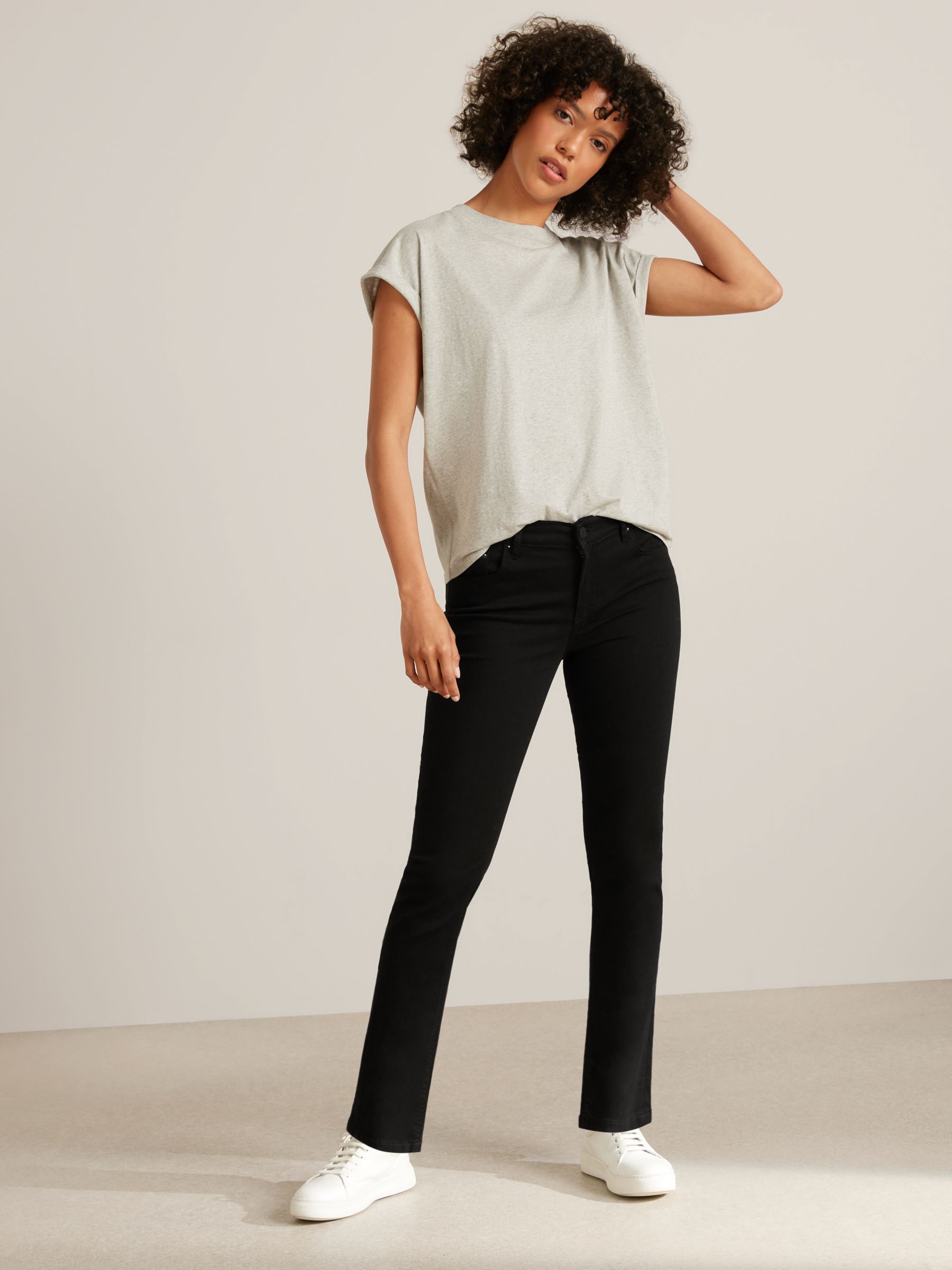 AND/OR Silverlake Straight Leg Jeans, Black