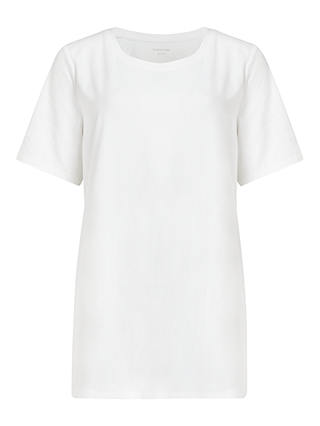 EILEEN FISHER Organic Cotton Short Sleeve Tunic Top, White