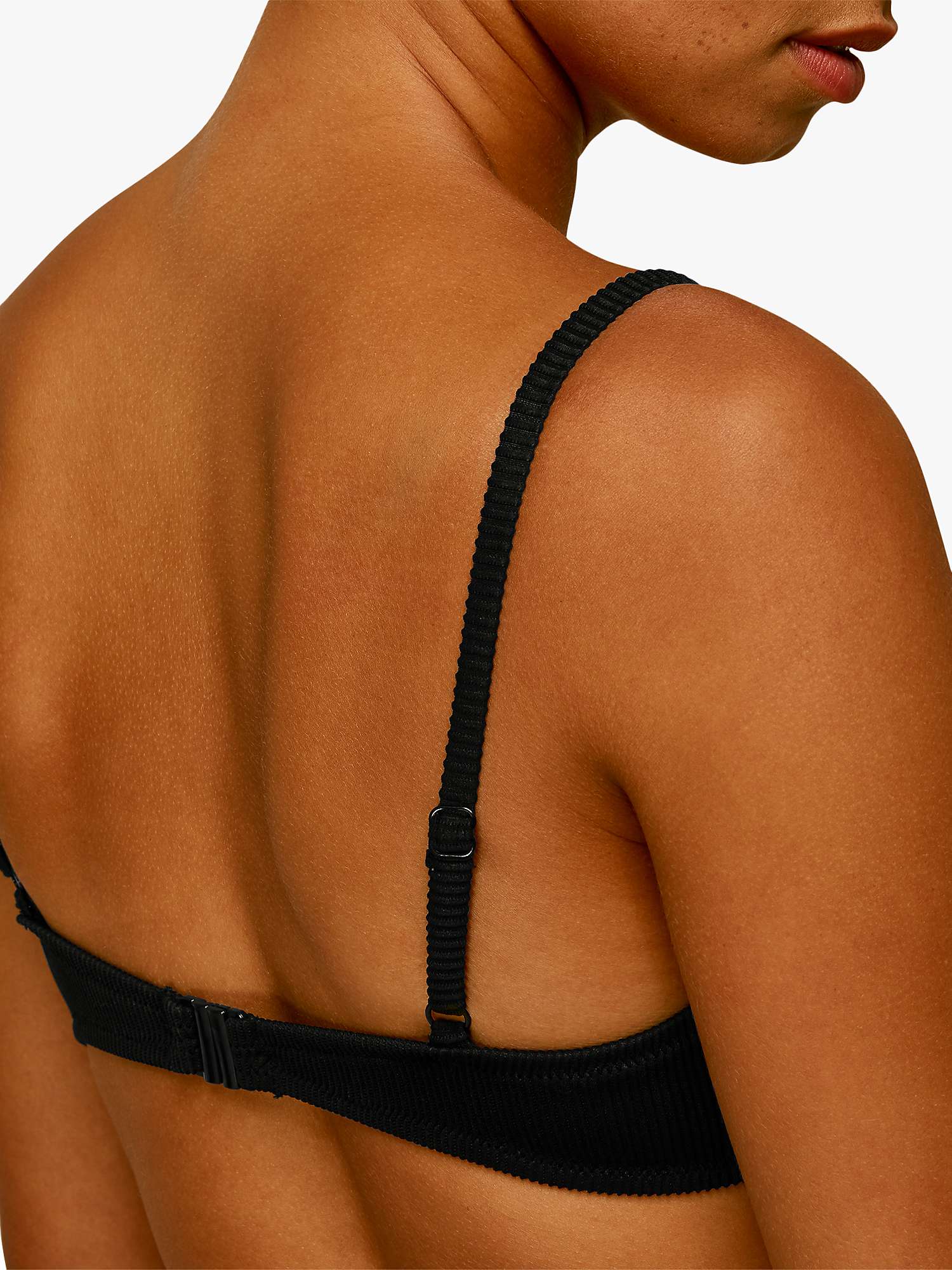 Buy Whistles Ribbed Bikini Top, Black Online at johnlewis.com
