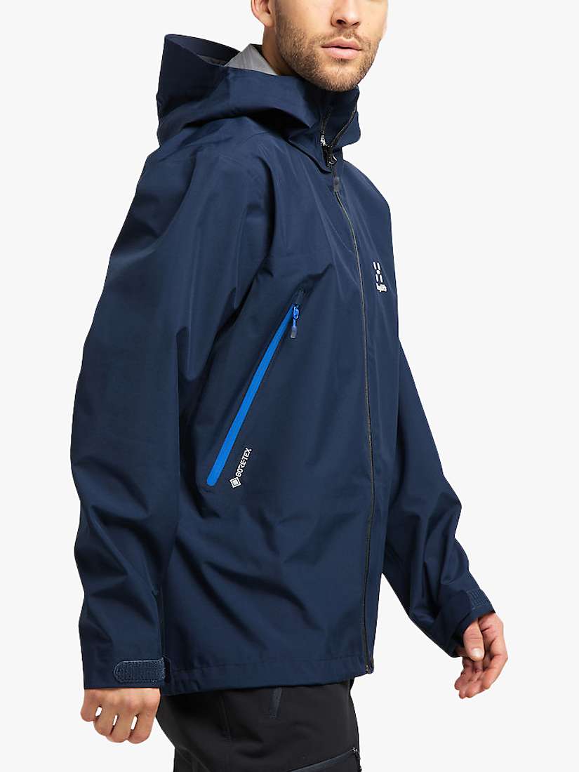 Haglofs Roc Men S Waterproof Gore Tex Jacket Tarn Blue At John Lewis Partners