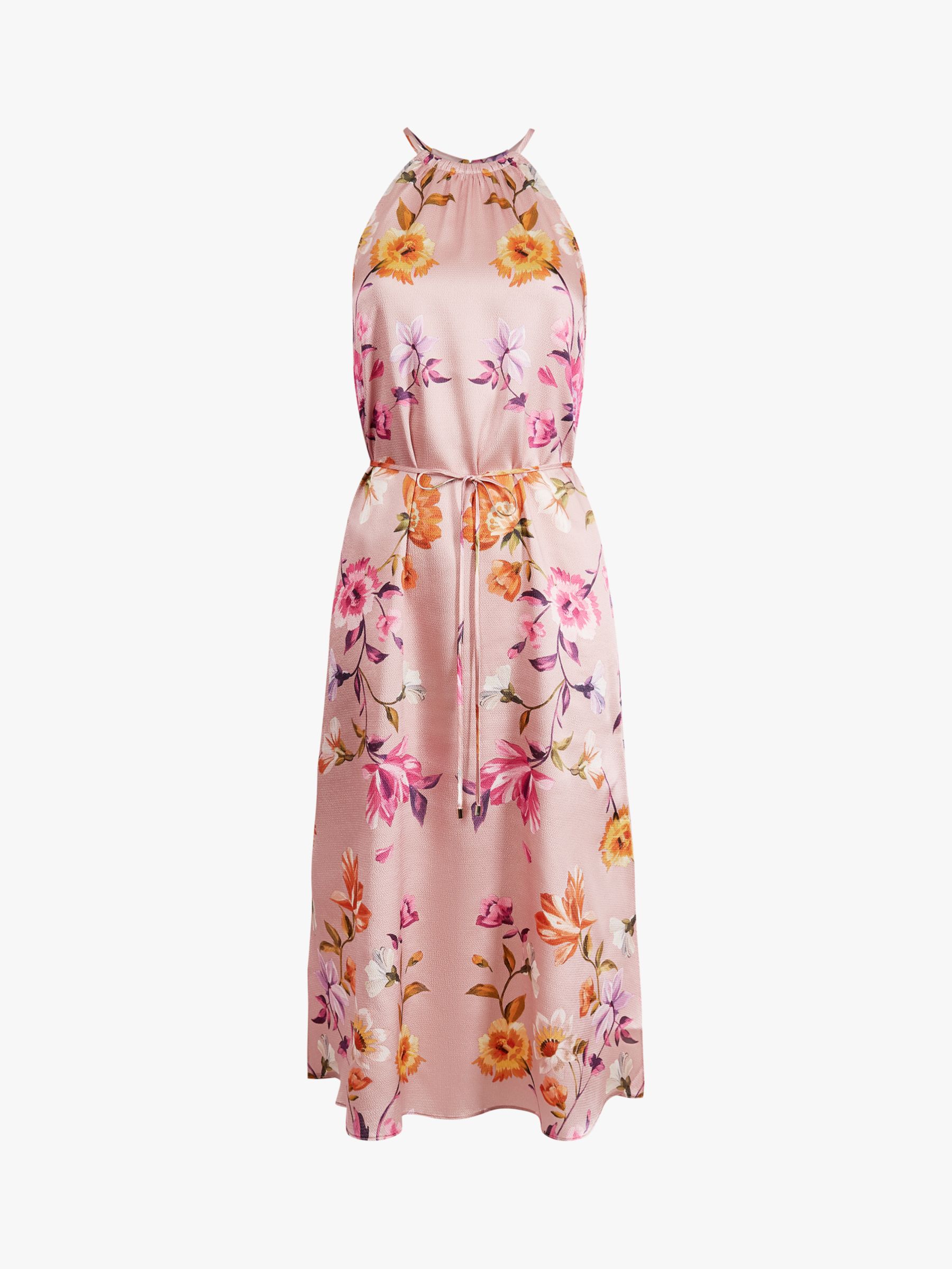 Ted Baker Megarra Rhubarb Floral Halter Neck Midi Dress