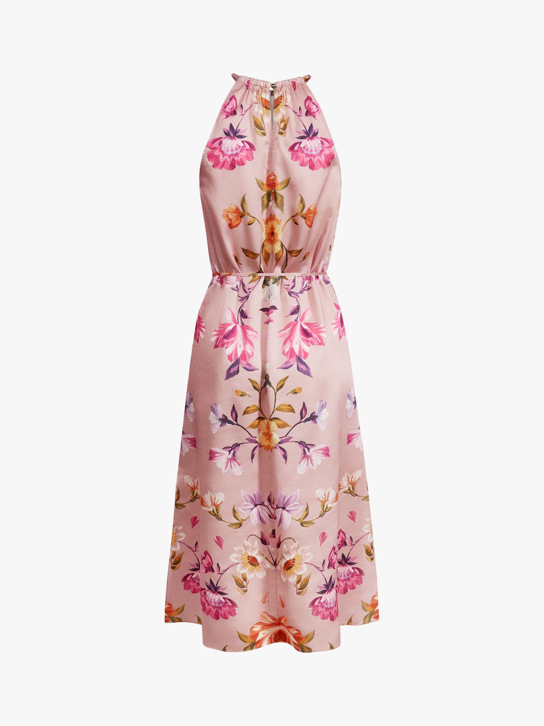 Ted Baker Megarra Rhubarb Floral Halter Neck Midi Dress, Pink at John ...