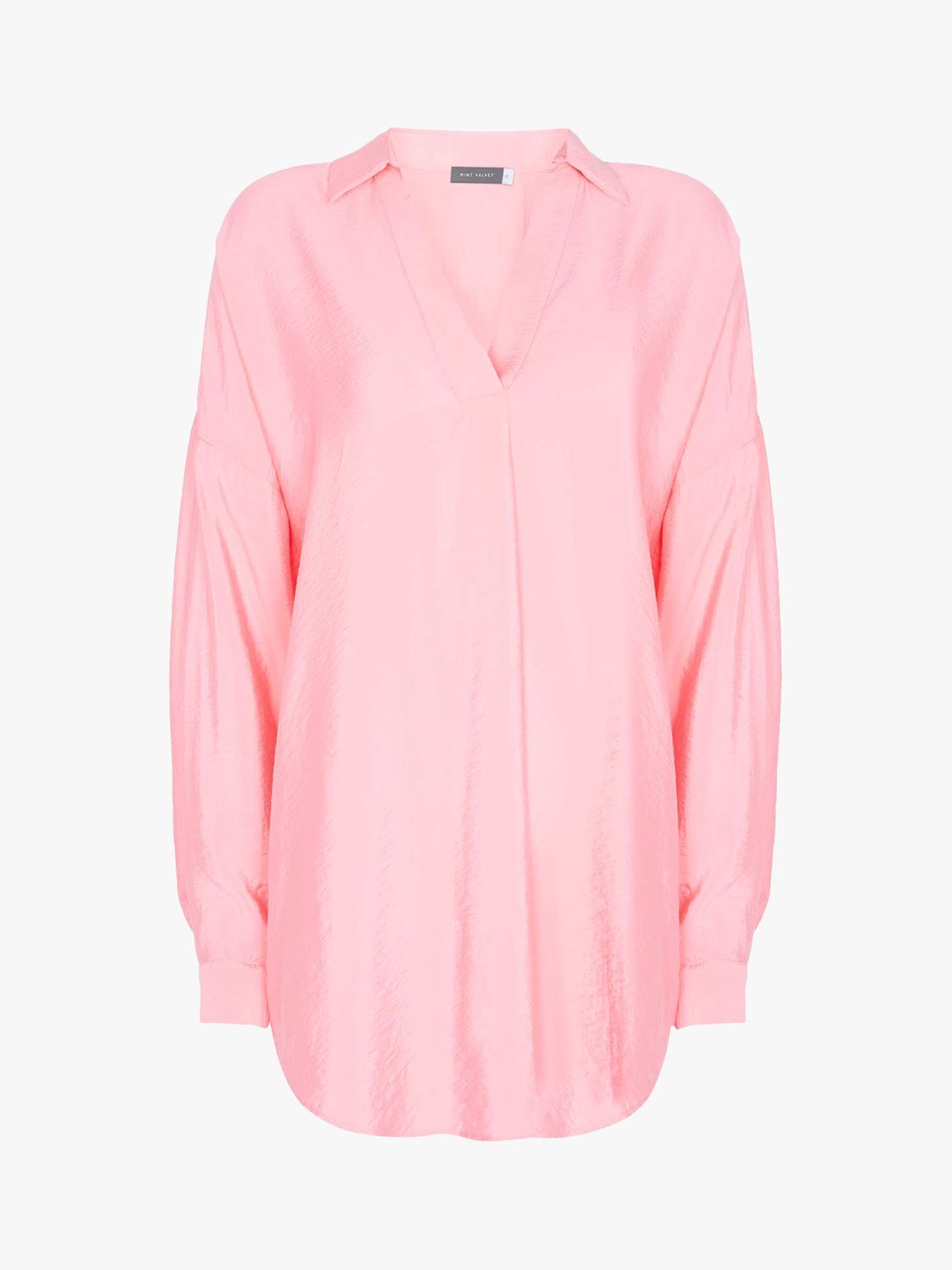 Mint Velvet Oversized Shirt, Pink at John Lewis & Partners