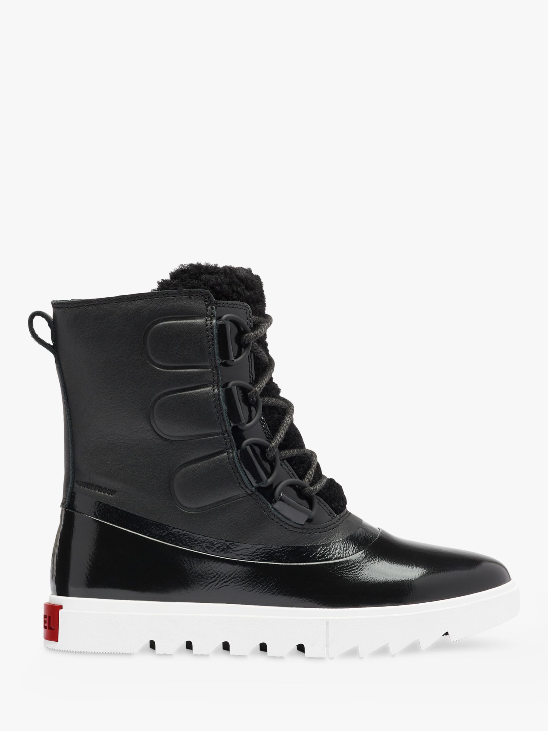 SOREL Joan Of Arctic Leather Snow Boots, Black, 4
