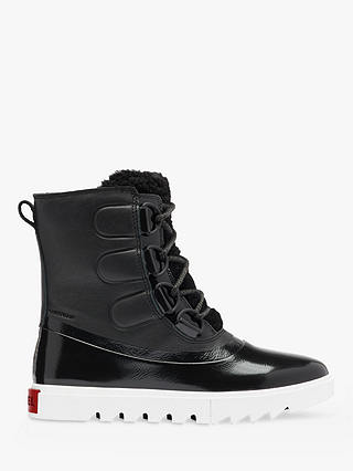 SOREL Joan Of Arctic Leather Snow Boots, Black