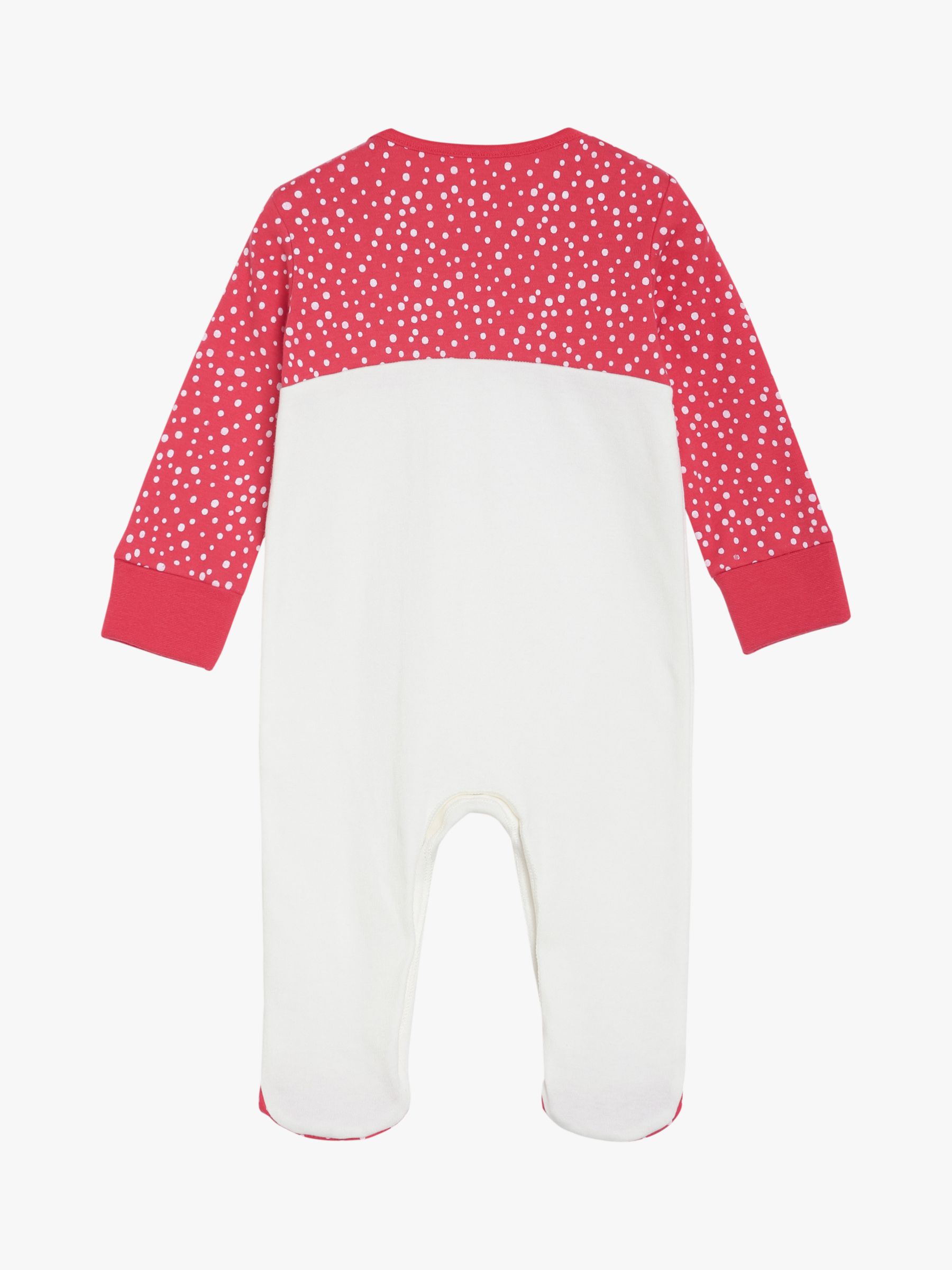 Mini Cuddles Baby Bunny Sleepsuit, Red/White