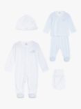 Mini Cuddles Elephant Sleepsuit, Top, Jogger, Hat & Mittens Set, Blue