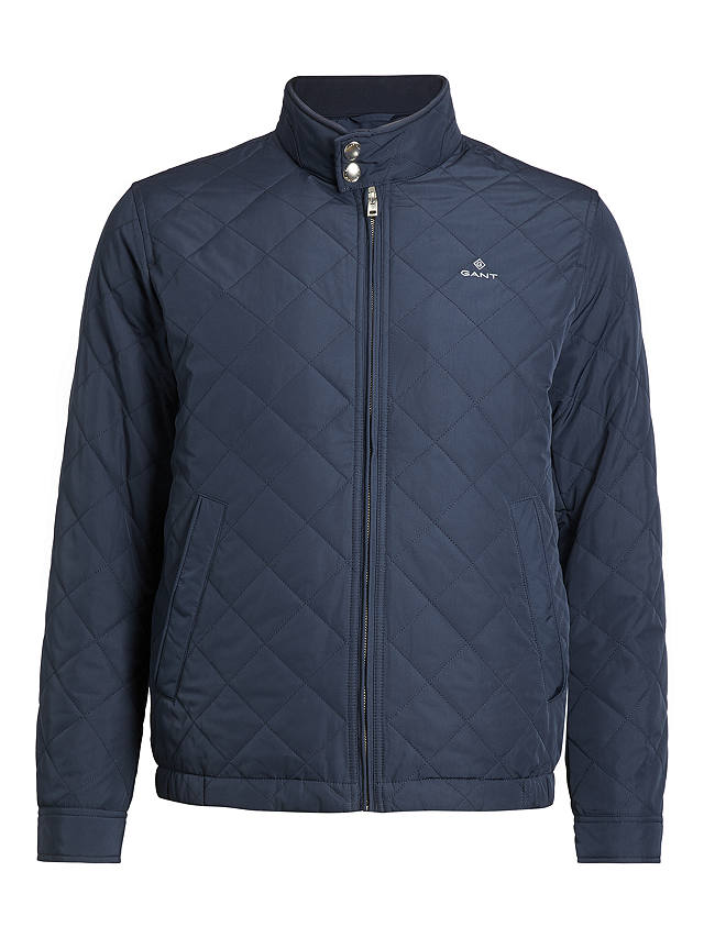 GANT Quilted Windcheater Jacket, 433 Navy at John Lewis & Partners