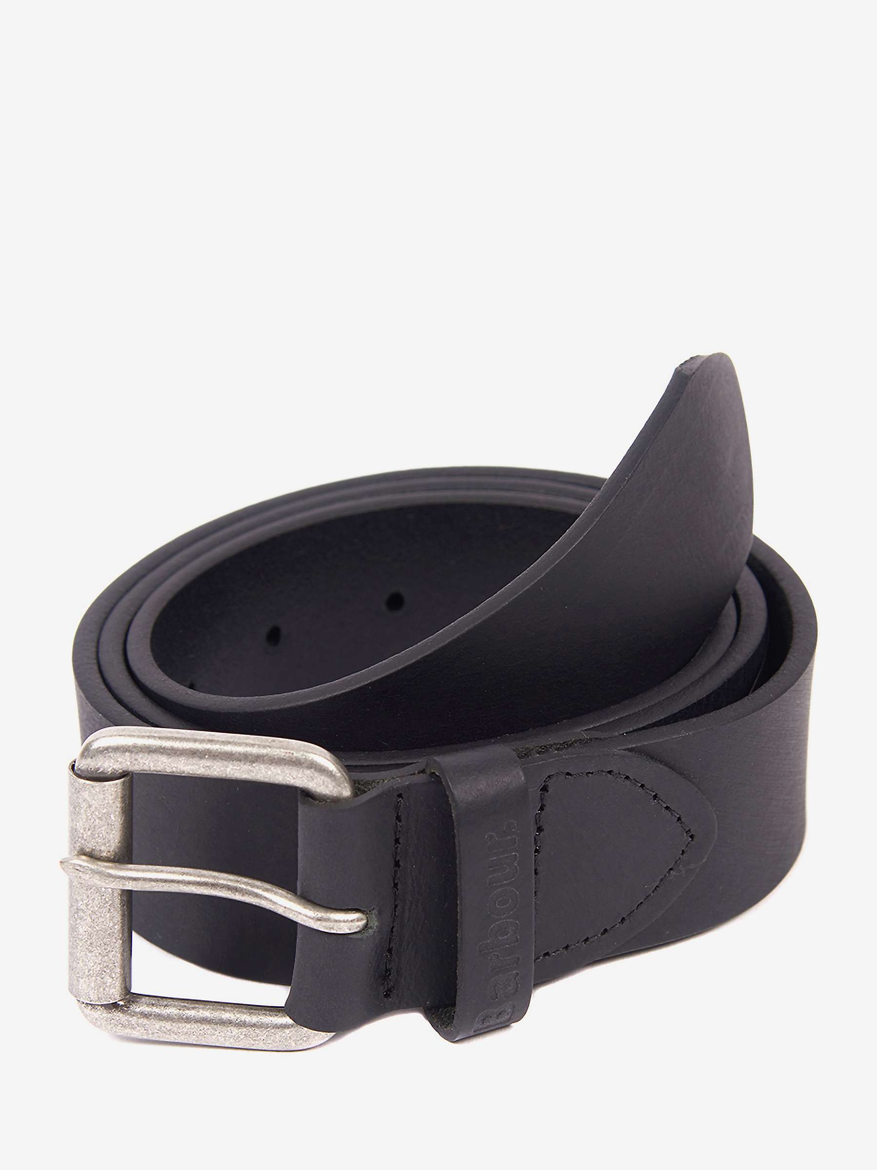 Buy Barbour Matt Leather Belt, Brown Online at johnlewis.com
