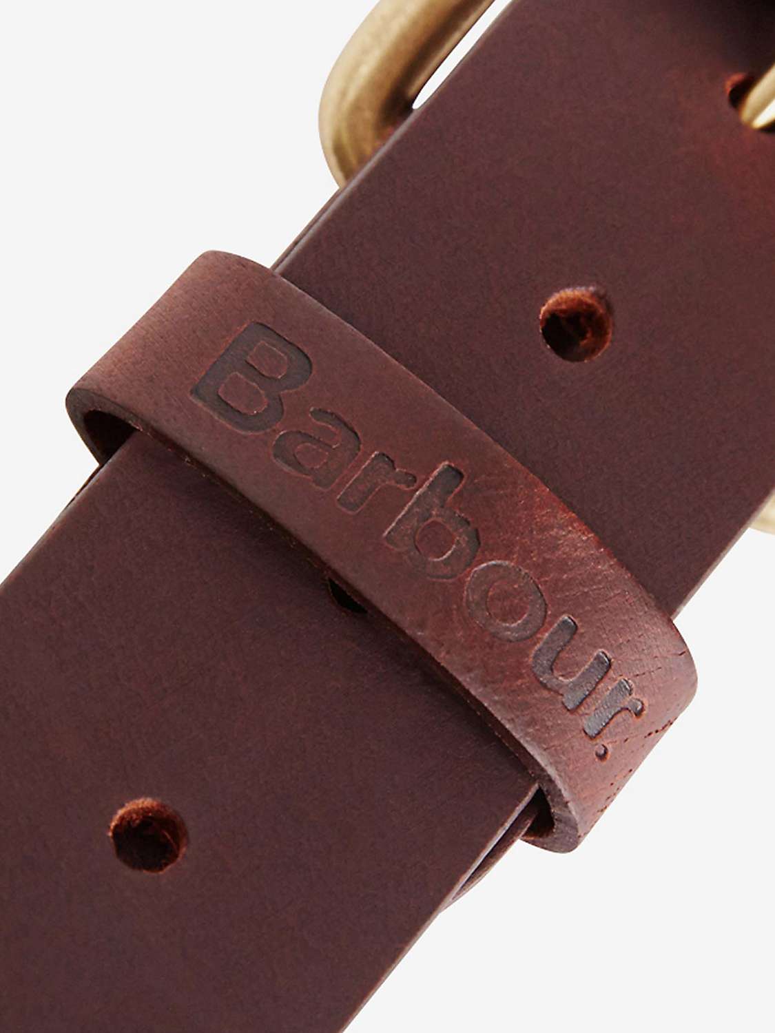 Buy Barbour Matt Leather Belt, Brown Online at johnlewis.com