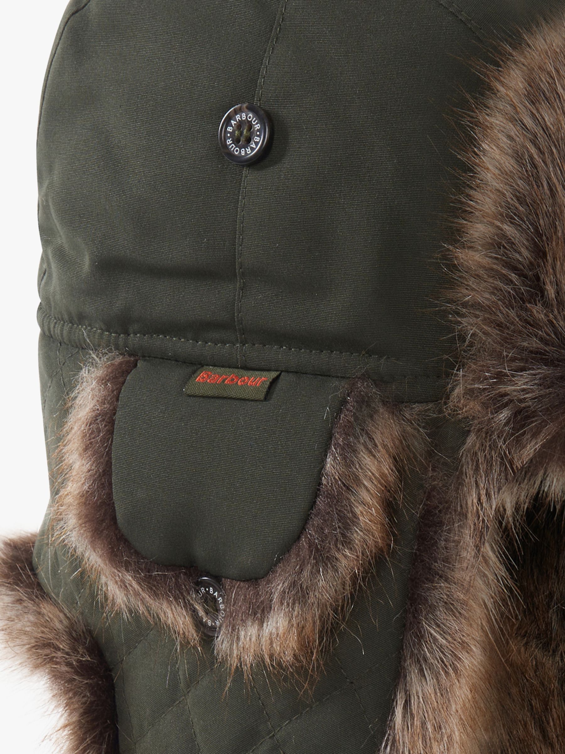 barbour wax trapper hat
