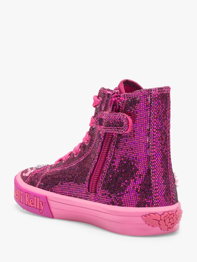 Lelli kelly unicorn pink 2025 glitter high top trainers