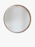 Gallery Direct Keaton Round Wood Frame Wall Mirror