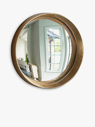 Matanzas Round Wood Frame Mirror