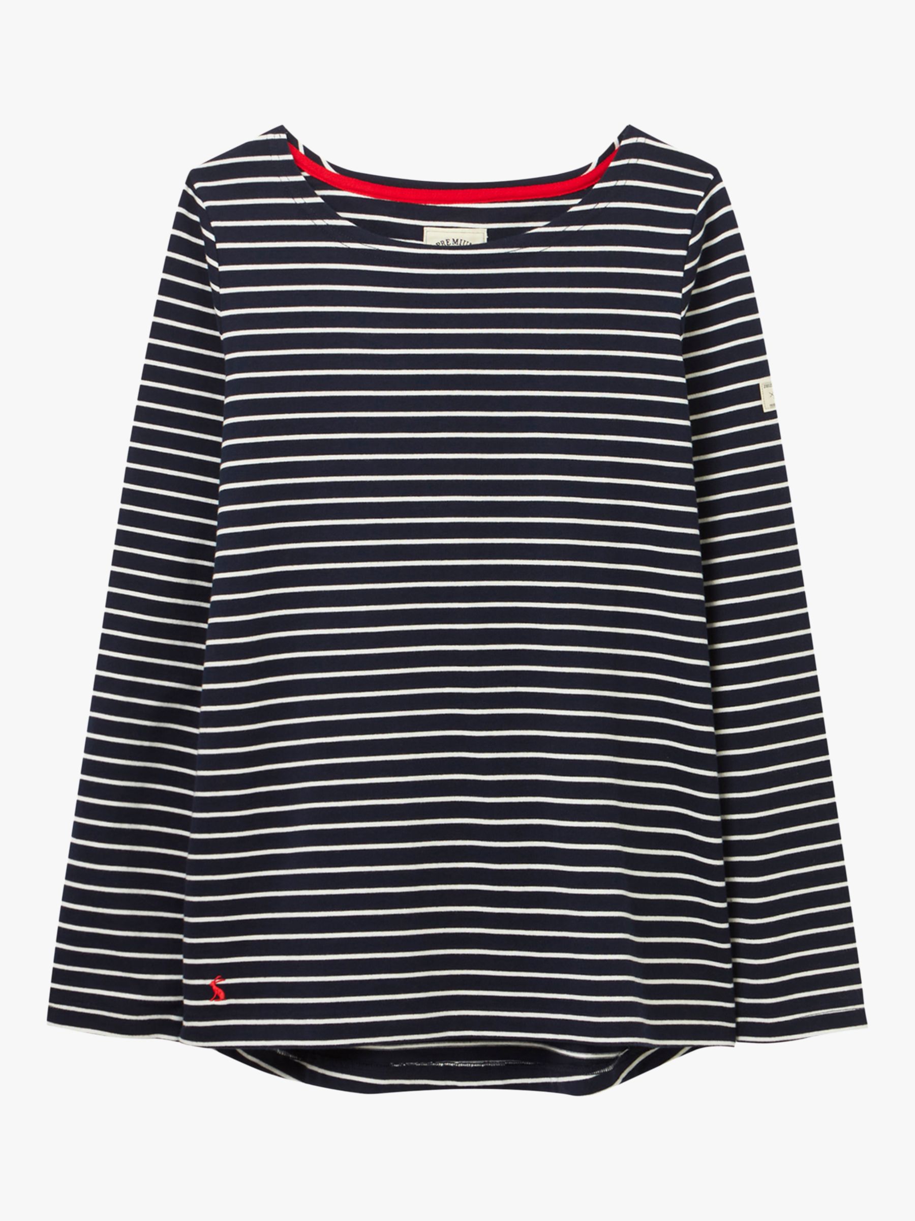 Joules Harbour Stripe Jersey Top, Navy/Multi