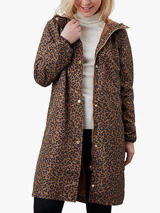 Joules Waybridge Leopard Raincoat, Tan