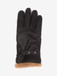 Barbour Utility Leather Gloves, Dark Brown