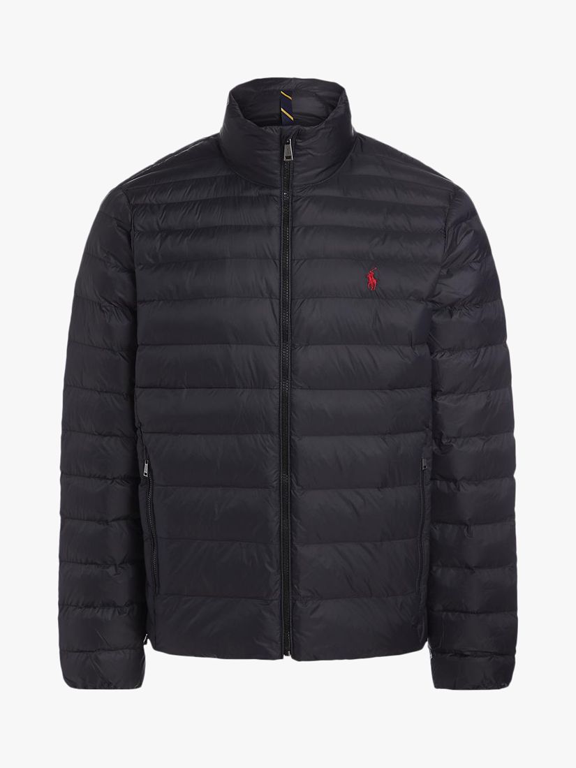 Polo Ralph Lauren The Packable Down Jacket, Polo Black at John Lewis ...