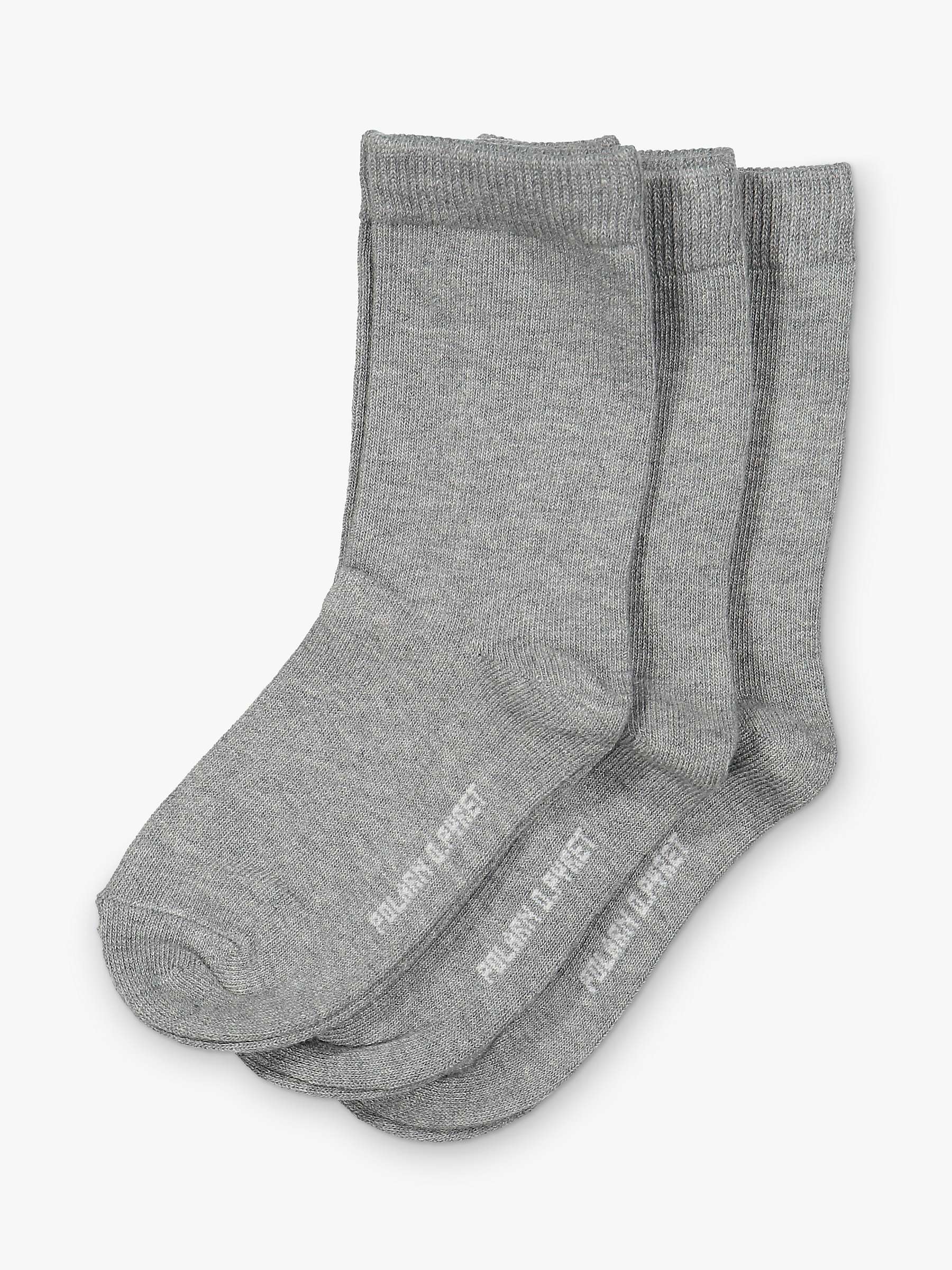 Buy Polarn O. Pyret Children's Socks, Pack of 3, Grey Online at johnlewis.com