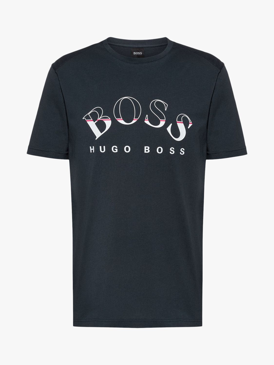 BOSS Tee 1 Cotton Logo T-Shirt, Navy at 